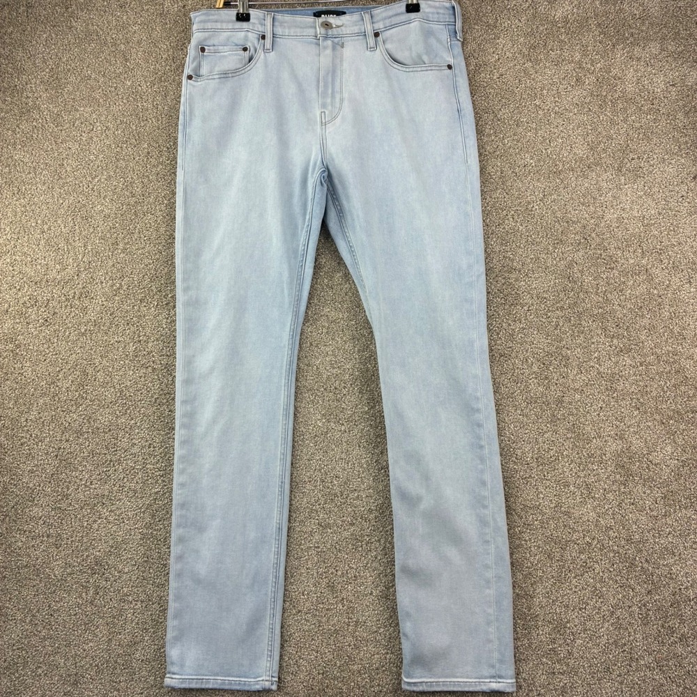 Paige Federal Slim Straight Jean Size 33 Light Blue Bobby Stretch Designer Denim